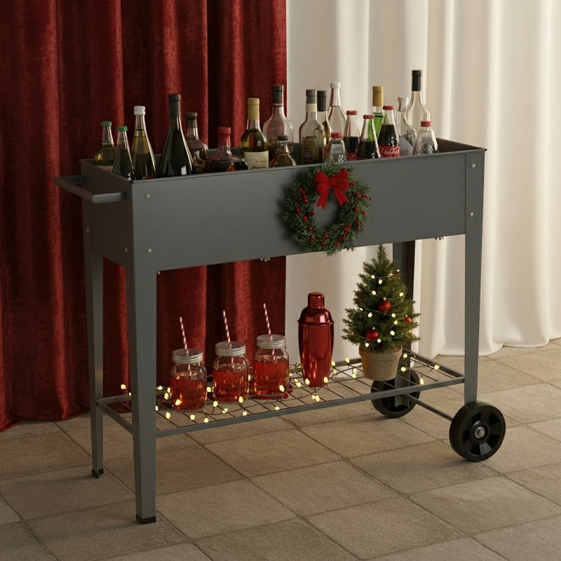 Metal Raised Garden Planter with Legs – Outdoor Use, Gray