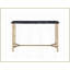 Table basse noire en faux marbre par Daxton - Base en fer thermolaqué durable, niveleurs pour surfaces planes