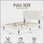 Structure de lit double, lit plateforme tapissier en velours avec tête de lit réglable en hauteur, structure robuste et lattes, conception silencieuse, compatible avec les matelas sans ressorts, facile à assembler-129230574