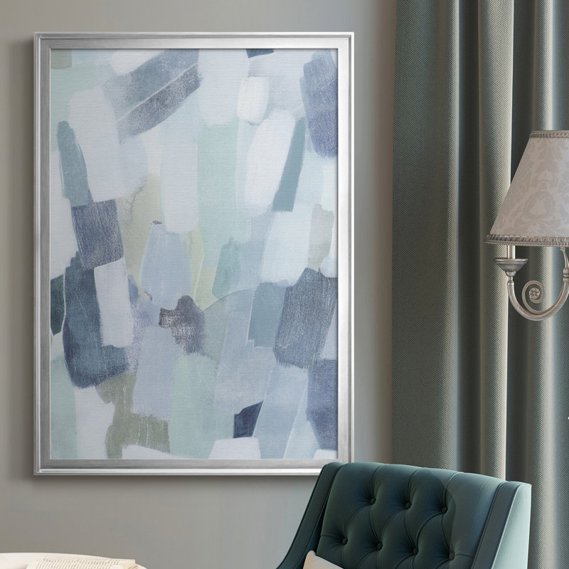 Toile encadrée de qualité supérieure «Dusky Gale I» - prête à être accrochée, Argent, H 36,5 po x l 26,5 po x P 1 po