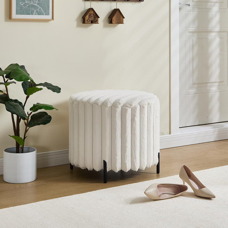 Round Ottoman (Beige), Beige