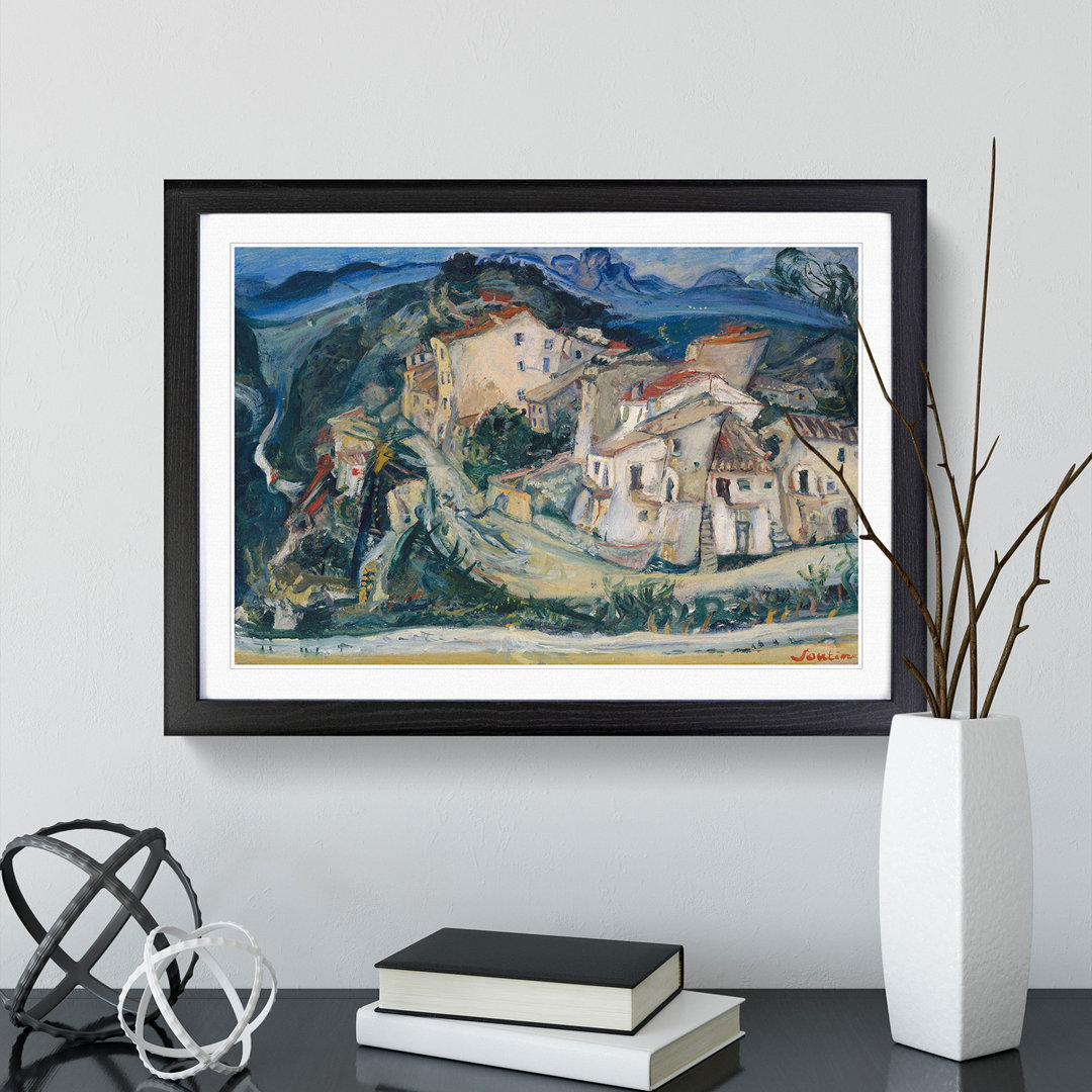 View of Cagnes by Chaim Soutine - Picture Frame Painting