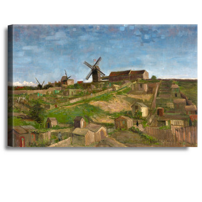 La Colline de Montmartre par Vincent Van Gogh. Reproduction d'art classique sur toile, estampe numérique sur toile, art mural pour la décoration intérieure