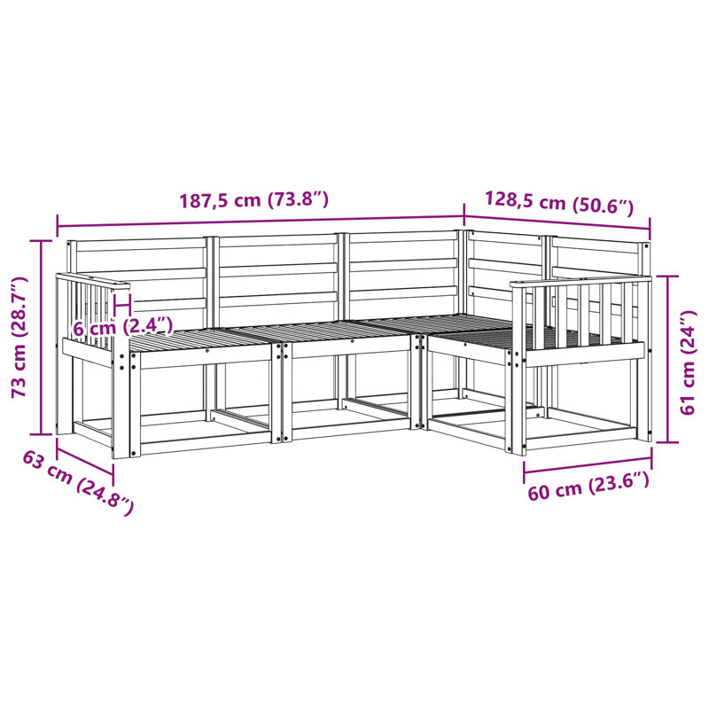 247cm Wide Patio Sofa, 4