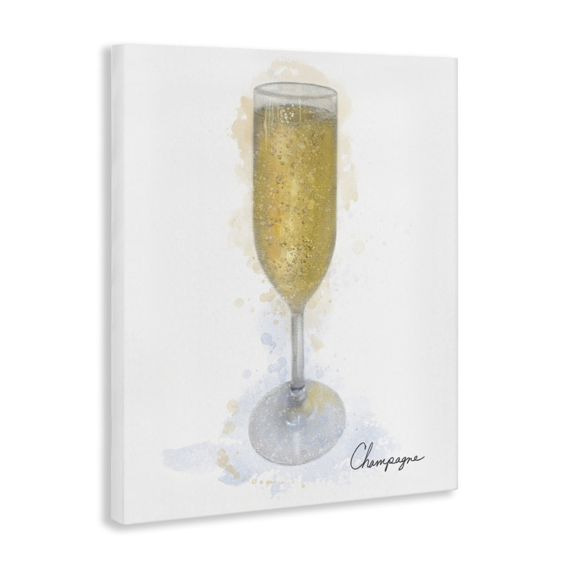 Toile champagne champagne, design par Matthew Piotrowicz, H 30 po x l 24 po
