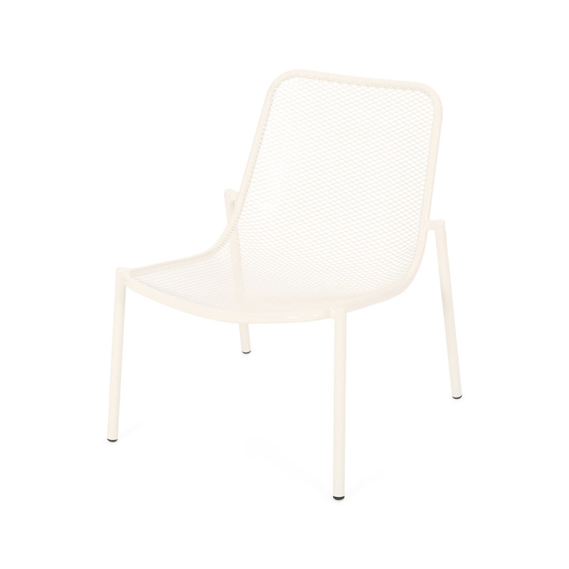 Summer Courtyard Chairs - Stackable Matte White Iron, 26 In. W X 22.51 D H, 7.8 Lb Iron Relax Zone, 25.67" 22.51"