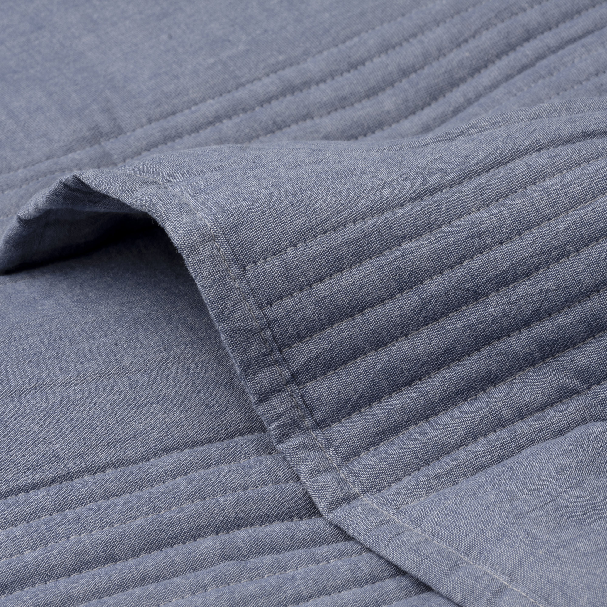 Johnson Cotton Coverlet, King Coverlet, Navy