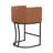 26.4" H Counter Height Bar Stools, Modern Barrel Counter Stools With Backrest And Arms,   Metal Legs, Upholstered Accent Barstools For Kitchen Island-245499120-235964615