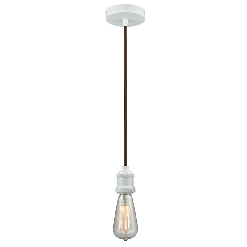 Waterville 1 - Light Single Pendant, White/Brown