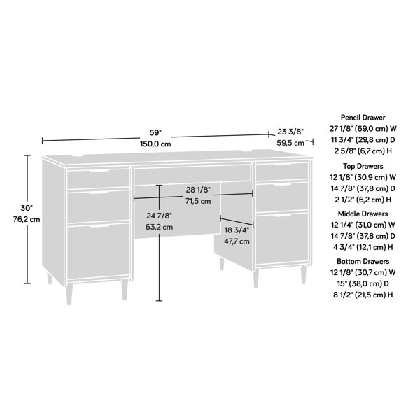 Millwood Pines Ausherman Computer Desk & Reviews | Wayfair