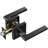 Privacy Door Handle Matte Black Square Door Lever Interior Reversible