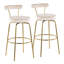 Tabourets de bar pivotants dorés 30 po Kayson