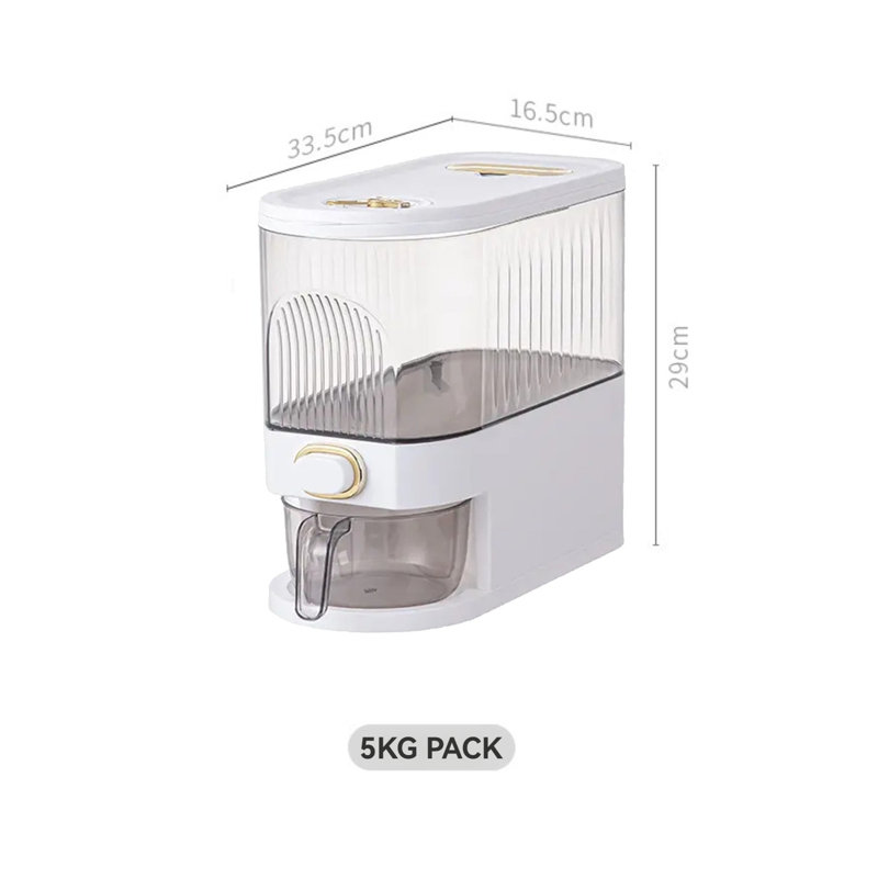 Contenant de rangement pour riz riz étanche à l'humidité 22 lb, Ivoire