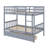 Wood Bunk Bed With 2 Drawers, With Ladder And Safety Guardrails, Convertible Into 2 Beds-314009048