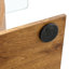 Table rectangulaire moderne en verre minimaliste avec plateau en verre trempé de 0,39 po et pieds autocollants en bois aggloméré, convenant à l'entrée et au salon-1322739258-1308650656