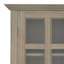 Armoire de rangement bas de style transitionnel en bois massif avec portes vitrées et tablettes réglables Acadian-739156860-676016431