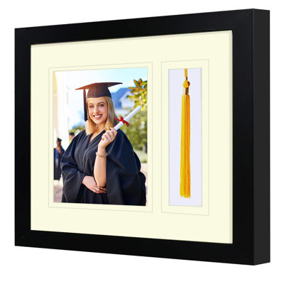 Ariagrace Black Shadow Box Picture Frame with Mat