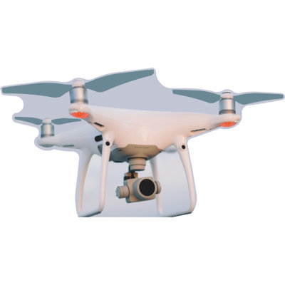 SP13535 Unmanned Quadcopter Camera Spy Drone Plane Standing Cardboard Cutout Standee Standup