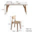 Ensemble de salle à manger rectangulaire en bois massif-101078371
