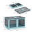 Stackable Storage Bins With Lids, Wheels, And Collapsible, Blue