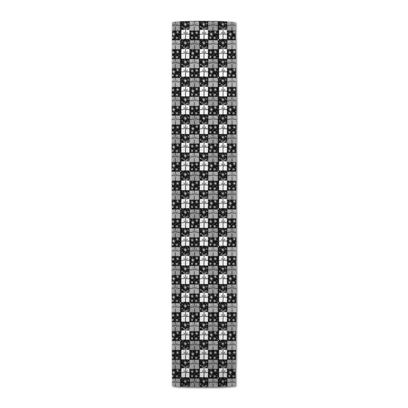 Neutral Present Pattern Tablerunner, 90" L x 16" W