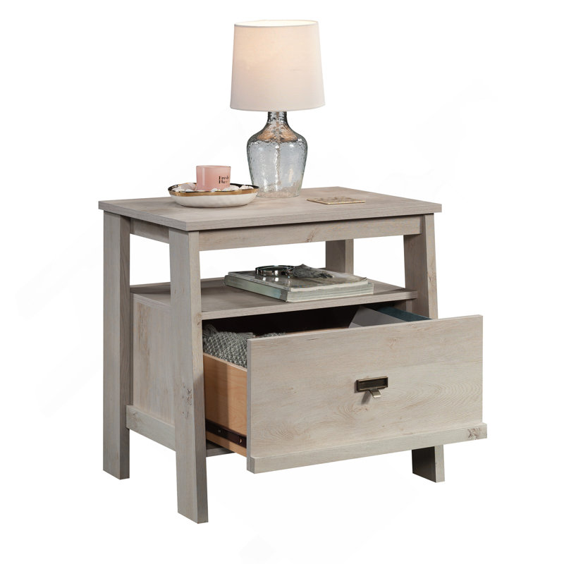 Table de nuit, finition brune