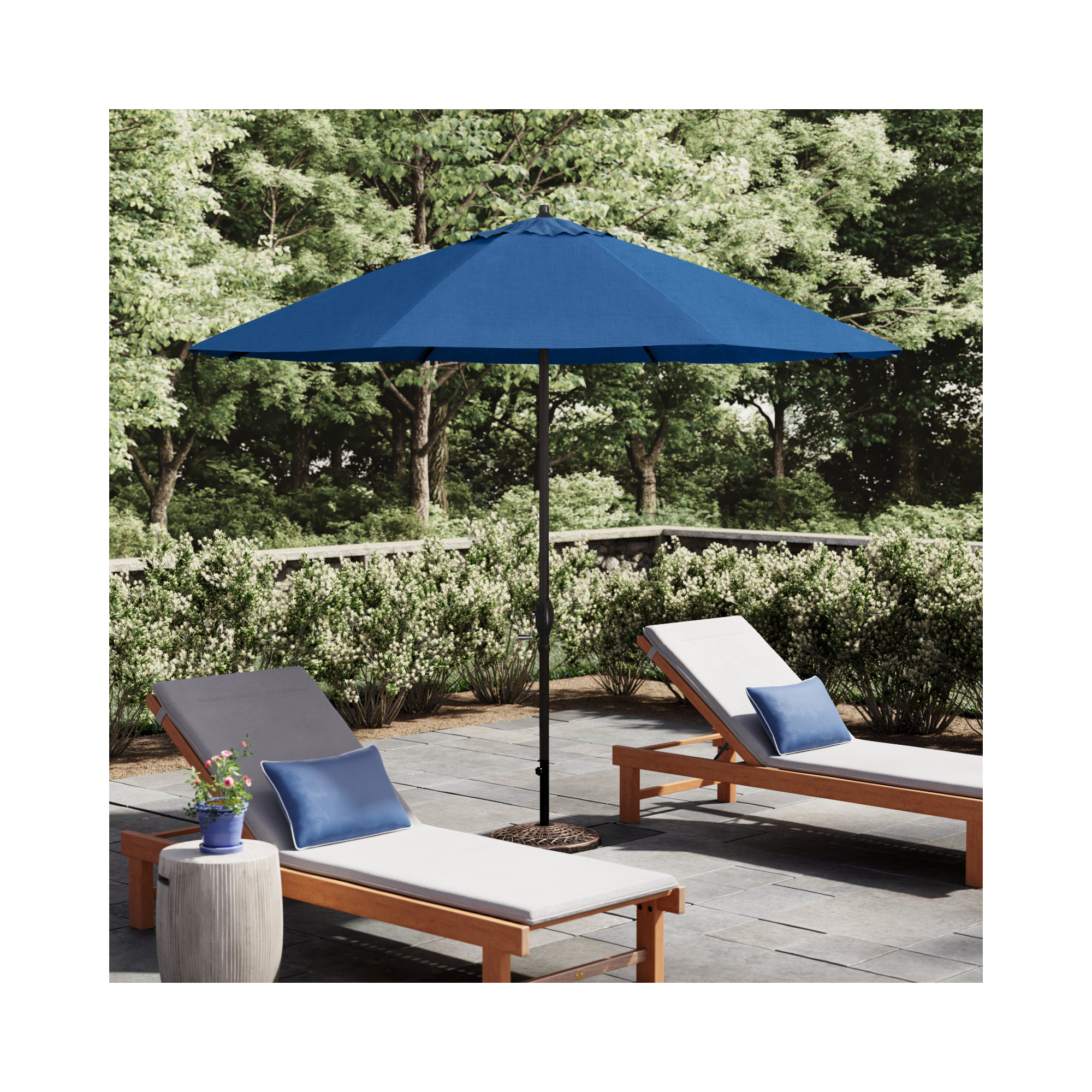 Deshaun 9' Market Sunbrella® Umbrella, Canvas Regatta Sunbrella® Canvas