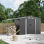 Dark Grey Garden Storage Shed