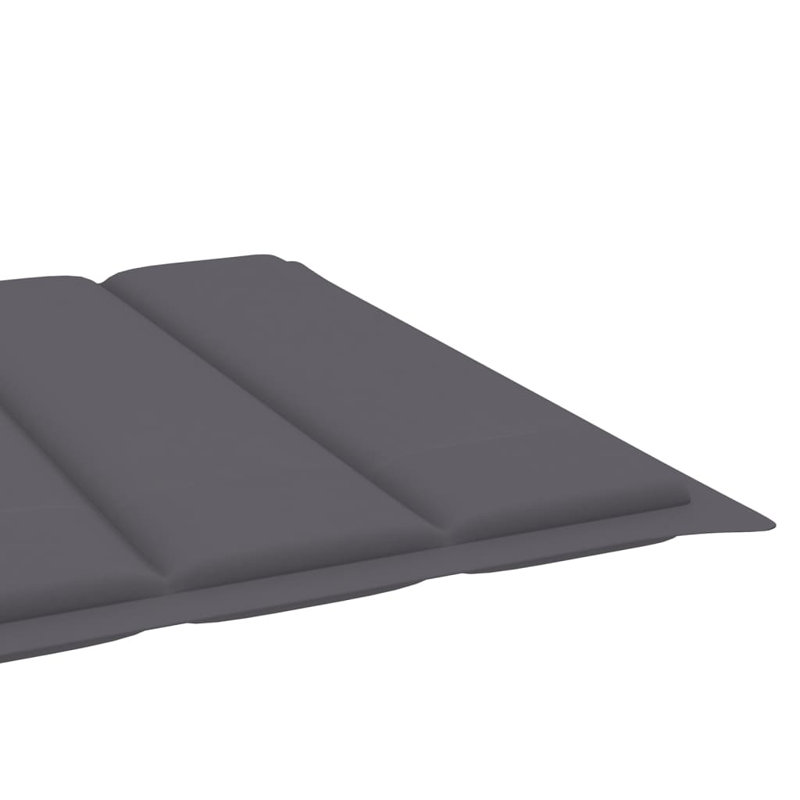Stanstead 80" Long Acacia Single Chaise with Cushions, Anthracite