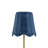 18" Metal Table Lamp With Blue Shade-1957445986
