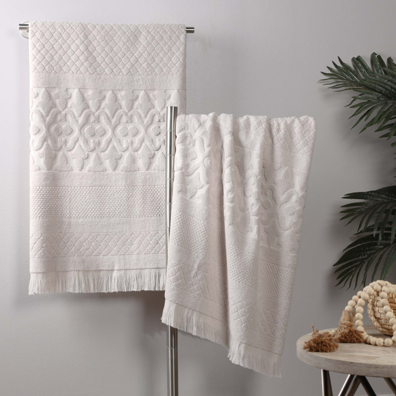Serviette de bain Rolla, Argent, Draps de bain - paquet de 2