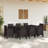 vidaXL Garden Dining Set 9 pcs Brown Polypropylene-971265291