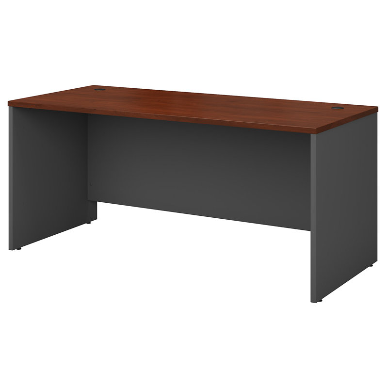 Bush Business Furniture Series C Elite Desk Shell, 30" H x 72" W x 30" D, Auburn Maple/Graphite Gray