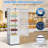 White 9.8 Cu.ft Commercial Upright Display Refrigerator, Four-Sided Double-Glazed Glass with LED Lighting for Bakery or Café