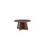 Ensemble de 2 tables basses rondes en bois avec pieds croisés pour le salon Retro Nesting-130569479