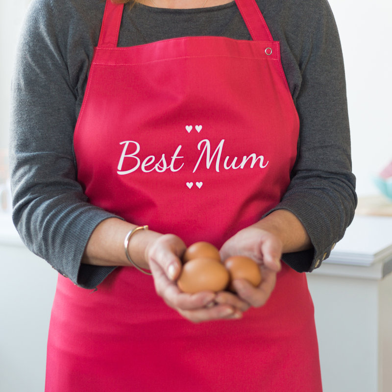 Personalised Mothers Day Apron, Red