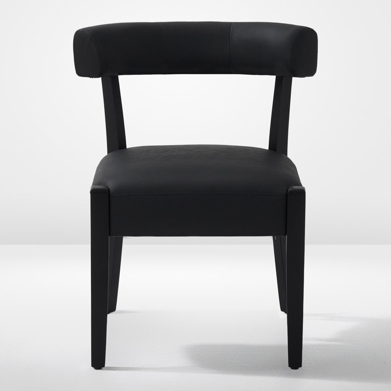 Chaises de salle à manger Cindina, 6 pièces, Similicuir noir / noir