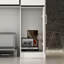 Bureau de réception moderne bicolore avec rangement et design élégant