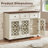 Sideboard Buffet Cabinet With Storage,48" Credenza With 3 Glass Doors & 3 Drawers,Adjustable Shelves Coffee Bar,Wood Kitchen Console Table For Dining Room,Living Room-1474769647-1474922015