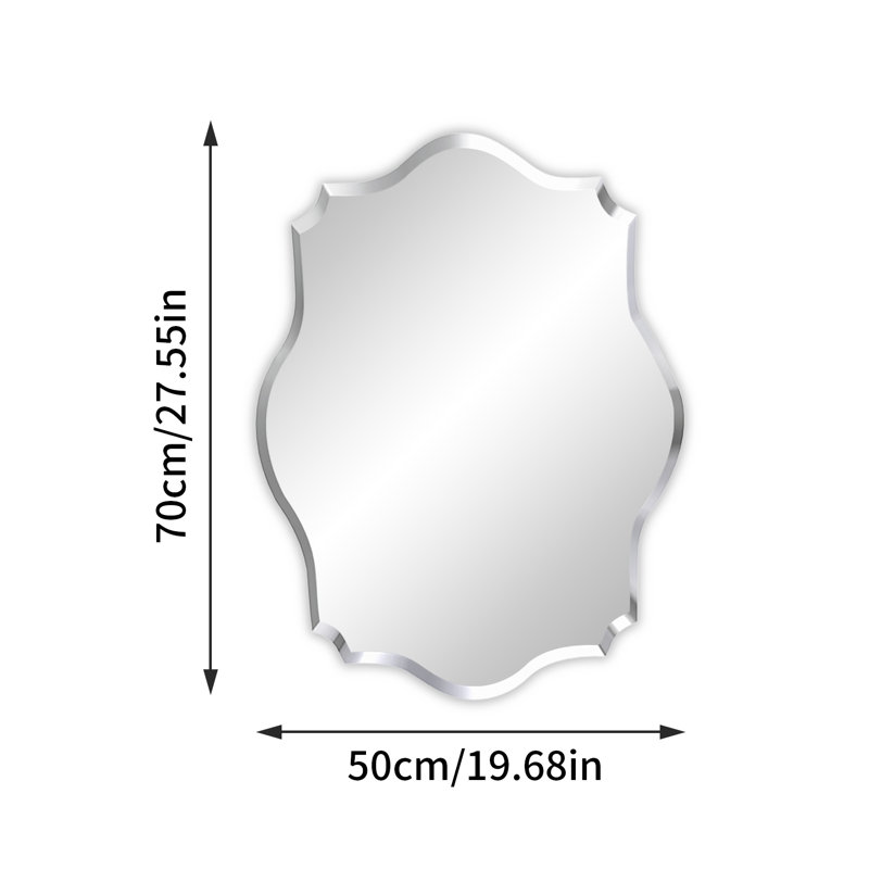 Rithi Irregular Flat Wall Mirror, 70cm x 50cm