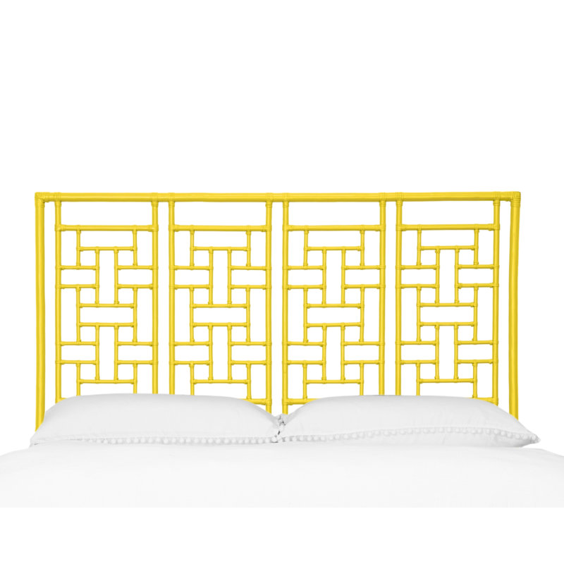 Ohana Rattan Open-Frame Headboard, Sunflower Yellow, King