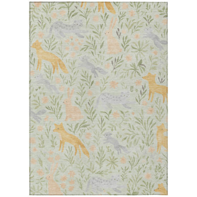 Machine Washable Indoor/Outdoor Chantille ACN2509 Kids Rug