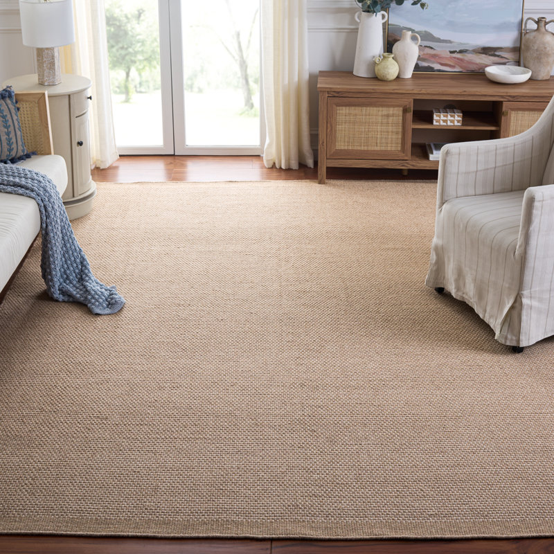 Tapis de couleur unie en coton tissé à la main Vermont, Rectangle de 5 pi x 8 pi
