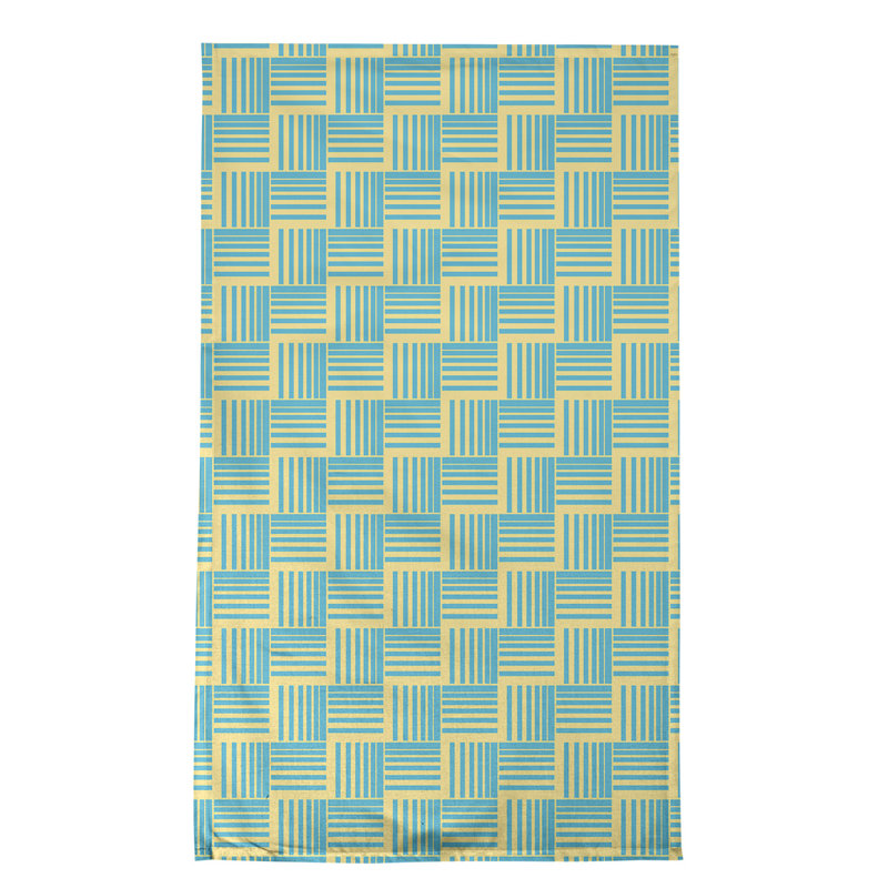 Jaya Tea Towel Kitchen Towel, Yellow/Aqua Blue, Poly Twill