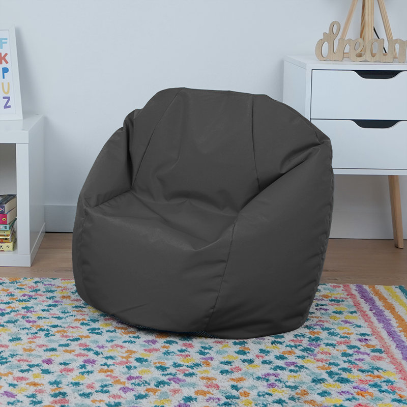 Polyester Outdoor Friendly Refillable Classic Bean Bag, Grey