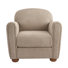 Mid-Century Modern Upholstered Accent Chair with Rubberwood Legs