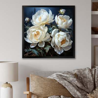 Élégante pivoine, paysage de rêve sur toile