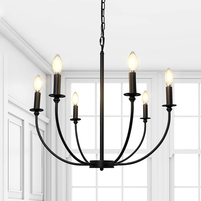Lustre classique à 6 lumières de style bougie Monstair