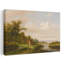 Peaceful River Landscape Classic Peaceful Rustic Landscape Nature Wall Art Print by Mathieu - Wrapped Canvas Print-274710373