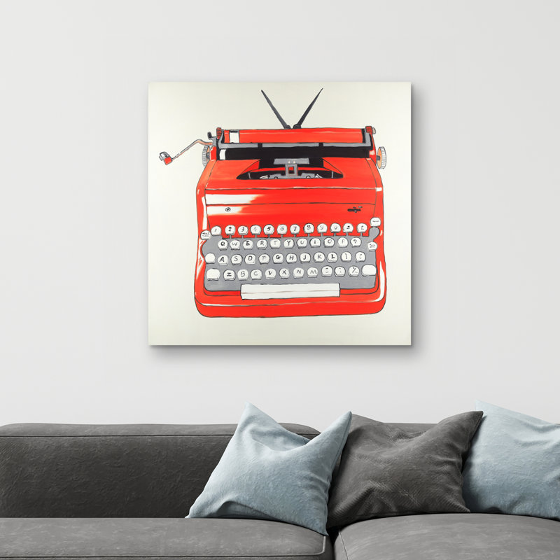 typewritter machine - 32"x32" art on canvas